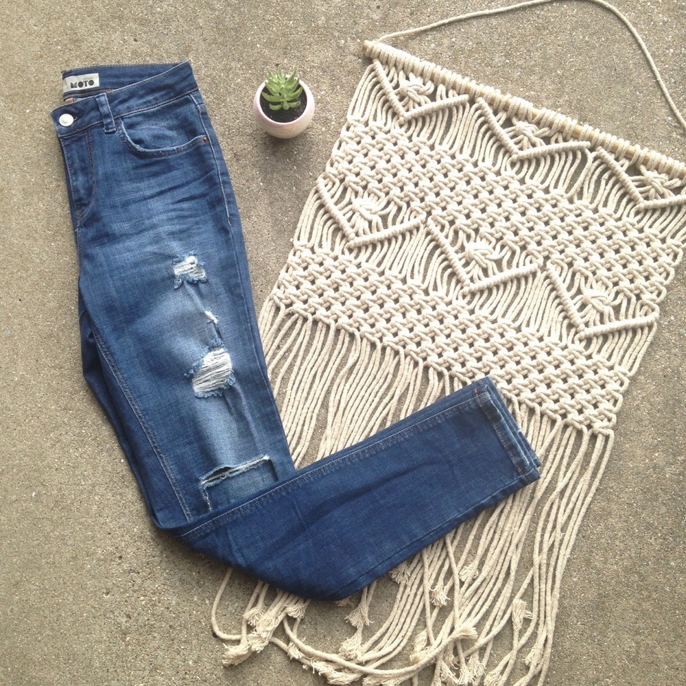 Topshop Moto Distressed Jeans Size 25